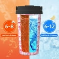 thumbnail image 5 of Balery Pink bows Pattern Insulated Coffee Travel Mug Stainless Steel Vacuum Coffee Cup Leakproof with Screw Lid Coffee for Hot/Iced Beverage - 500ml, 5 of 8