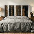 thumbnail image 2 of Barn Walls Solid Wood Headboard, Queen Size Bed Panels - Carbon Timber, 2 of 9