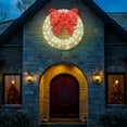 thumbnail image 4 of Recaceik 35.4in Green Christmas Wreath with 90Lights, Outdoor Prelit Christmas Wreath Decorations, 4 of 9