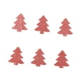 thumbnail image 2 of simhoa 6 Pieces Christmas Tree Pendant Wooden Tags with Clips for Fireplace Mantles Pink Tree, 2 of 8