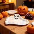 thumbnail image 6 of Ouuluon Cute Sturdy Ghost Paper Plates Set of 10, 10x6 in Convenient Disposable Halloween Party Supplies for Candy Cake Snack, 6 of 7