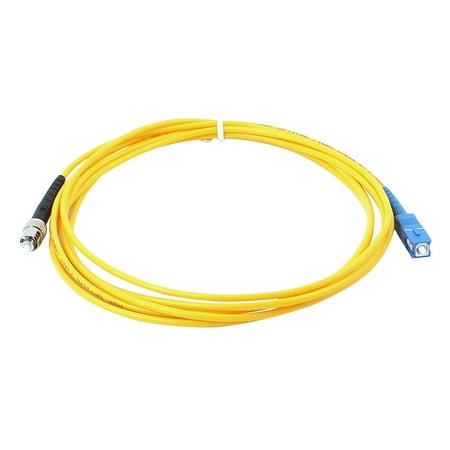 - 2 Pcs SC to ST Male Single Mode Fiber Optic Patch Cable Jumper 3 Meter