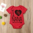 thumbnail image 4 of Xingqing Newborn Infant Baby Girl Boy Letters Short Sleeve O-Neck Button Closure Romper, 4 of 6