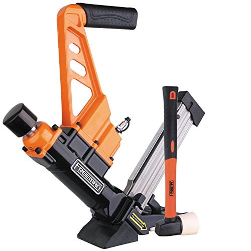 Freeman PDX50C Lightweight Pneumatic 3-in-1 15.5-Gauge and 16-Gauge 2" Flooring Nailer and Stapler Ergonomic and Lightweight N