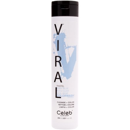 Celeb Luxury Viral Color Wash Baby Blue 8.25 oz (Best Shampoo For Pastel Pink Hair)