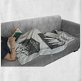 thumbnail image 5 of Saying Soft Flannel Fleece Throw Blanket, Wilderness Emblems Stay Wild Wander the World is Your Arrow Pine Wildlife Animals, Cozy Plush for Indoor and Outdoor Use, 60" x 80", Grey, by Ambesonne, 5 of 5