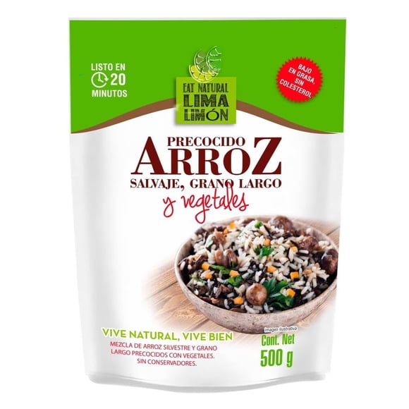 Arroz precocido Eat Natural Lima Limón con vegetales 500 g