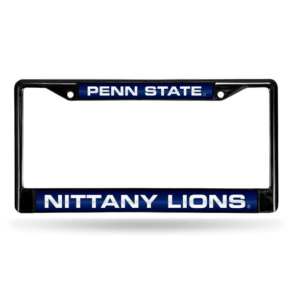 Penn-State-Lion's Black Metal License Plate Frame Holder