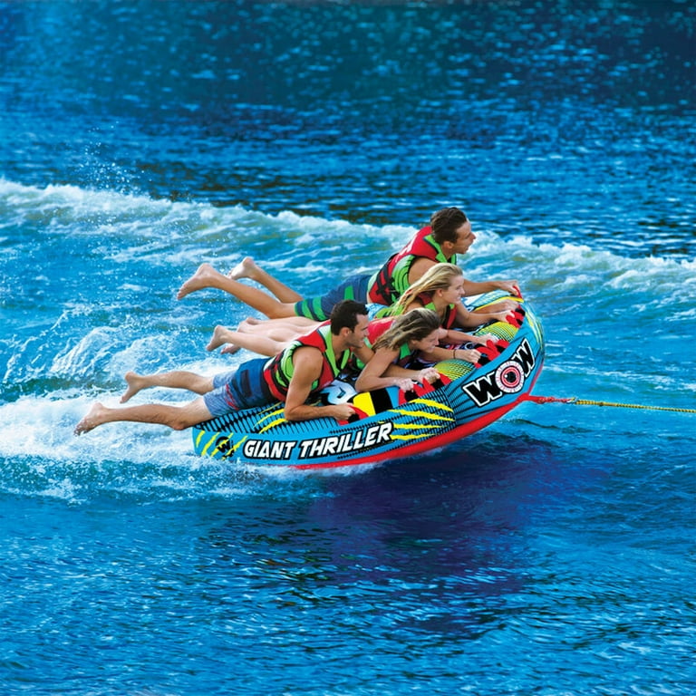 WOW Sports Giant Thriller Towable 1-4 Person Towable Tube WOW Sports Giant Thriller Towable 1-4 Person Towable Tube