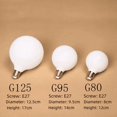 thumbnail image 1 of Bombilla LED G45G80G95G125LED de cristal con forma de bola de dragón, color blanco leche, 110 V-220 V, para espejo cosmético, frontal, 12 V, 24 V, 1 of 5
