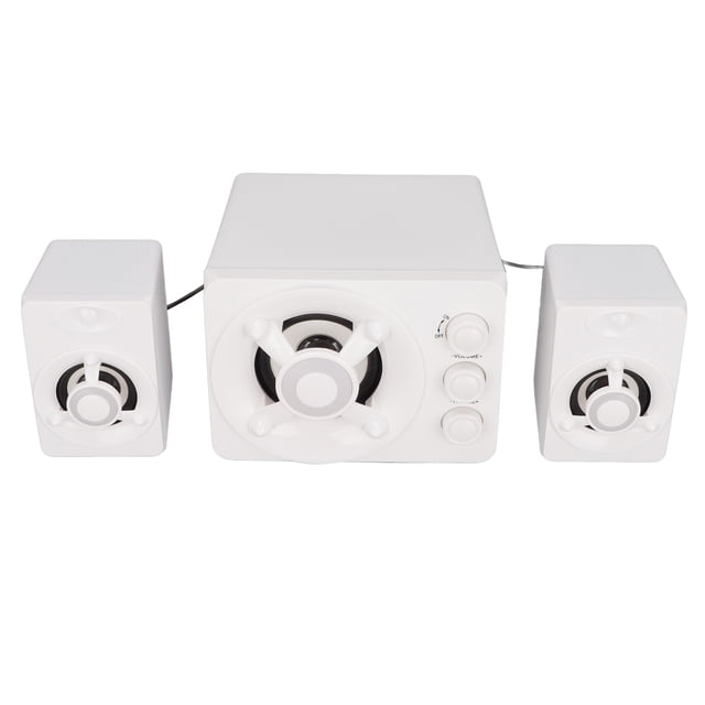 Multimedia Speaker, 3.5mm Input USB Powered Speakers Volume Control Small Plug And Play For PC For Gaming New Black,New White