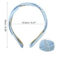 thumbnail image 4 of 1 Pc Fashion Straw Wide-side Headband for Women for Girls 6.30"x2.17" Blue, 4 of 6