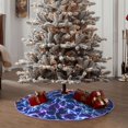 thumbnail image 4 of Bingfone Christmas Tree Skirt Mat Christmas Decoration Interior 36" -Blue Lightning1, 4 of 6