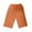 Orange, variant on Taqqpue Bermuda Shorts for Women Knee Length Elastic Waist Drawstring Linen Capri Lightweight Summer Long Shorts with Pockets