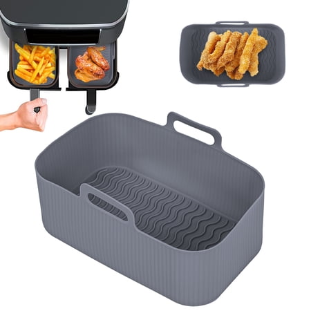 1/2 Pack Rectangle Air Fryer Silicone Pots, Reusable Silicone Air Fryer Basket, Food Safe Air Fryers Oven Accessories, Replacement Of Parchment Paper