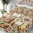 thumbnail image 3 of Ambesonne Cooking Themed Fitted & Top Sheet Set with Shams, Chef Food Kitchen, Cream and Orange, 3 of 5