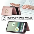 thumbnail image 5 of ELEHOLD Case for Google Pixel 6a,Business PU Leather Stand Case with Card Holder & Ring Holder,Rosegold, 5 of 7