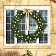 thumbnail image 4 of 60in Pre-Lit Artificial Christmas Wreath with Warm White LED Lights, SESSLIFE Modes Remote Control, 600 Tips and DIY Golden Ornaments, for Front Door Indoor Outdoor Holiday Decor, 4 of 8