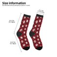 thumbnail image 2 of Naloa Snowflake red plaid Kids Socks Unisex Kids and Toddlers' Crew Socks, ,1 Pairs, 2 of 5