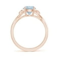 thumbnail image 2 of Angara Natural 1.12 Ct. Aquamarine Solitaire Ring in 14K Rose Gold for Women (Ring Size: 3), 2 of 10