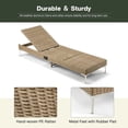 thumbnail image 3 of HOMREST Rattan Patio Chaise Lounge Chair Set of 2 for Outside, Outdoor Pool Lounge Chair, Reclining Wicker Lounge Chair Set with Adjustable Backrest, Cushions for Poolside Porch Garden and Backyard, 3 of 8
