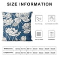 thumbnail image 5 of YINGXI Pillow Cover,Flower Blue Chinese Blossom Cushion Throw Pillow Covers Outdoor Sofa Couch Pillowcase 24x24in, 5 of 5