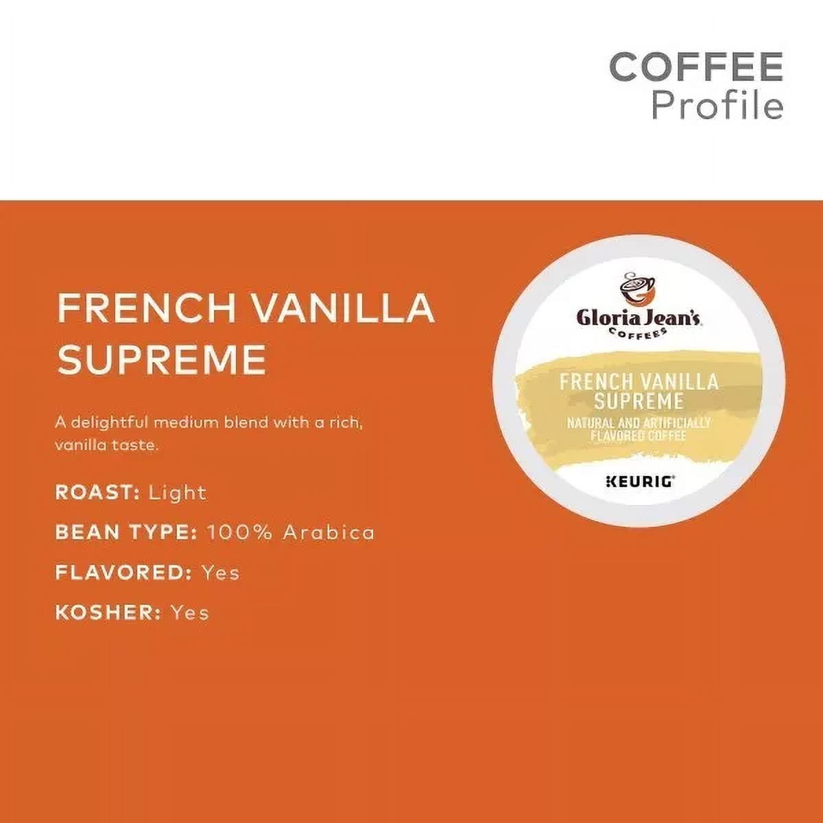 Gloria Jean's French Vanilla Supreme Coffee, 96 K-Cups