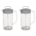 thumbnail image 2 of Joernso 1/2 Pcs Mixing Pitcher for Drinks 2000ml Sealed Water Bottle with Lid Translucent Adjustable Mixer Plunger Manual Juice Jug Beverage Blending Container for Juice Tea Milkshakes, 2 of 8
