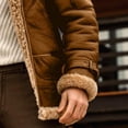 thumbnail image 5 of New Fashion Men‘s Fleece Jacket Turn Down Fur Collar Thick Coats Thicken Warm Leather Outwear Male Winter Streetwear Windbreaker, 5 of 7