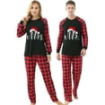 thumbnail image 3 of Pijama navideño a juego para pareja, conjunto de pijamas blancos, sombrero de Navidad, Mr & Mrs. Loungwear, 3 of 4