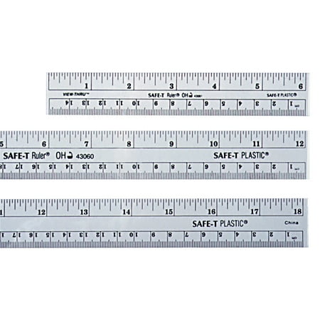 Learning Resources Safe-T Flexible Flat Transparent Ruler, 12 in L, Clear Learning Resources Safe-T Flexible Flat Transparent Ruler, 12 in L, Clear