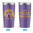 thumbnail image 2 of Teacher Gifts For Women, Teacher Appreciation Gifts, 20 Oz Teacher Tumbler, Purple Tumbler, New Teacher Gifts, Teacher Birthday Gifts, Appreciation Week, Big Heart To Shape Little Minds, 2 of 6