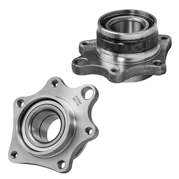 Detroit Axle - 2 Rear Wheel Bearing Hubs for 2003-2011 Honda Element 2004 2005 2006 2007 2008 2009 2010 Wheel Hub Bearings Set Replacement, Pair Hubs - [w/o ABS]