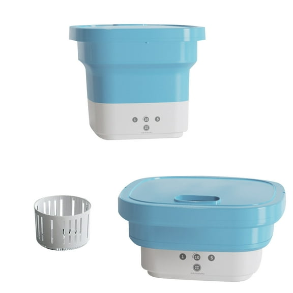 Portable Washing Machine, Upgraded 6L Mini Washer and Spin Dryer with Deep Cleaning of Underwear, Baby Clothes and Small Clothes, Foldable Small Washer for Apartments, Dorm,RV, Travel, Hotel, Laundry