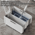 thumbnail image 4 of Folding Flat Mop Cleaning Bucket Handy Cleaning Bucket with Wheels Portable  Mop Bucket Washing Tub for Bedroom A, 4 of 10