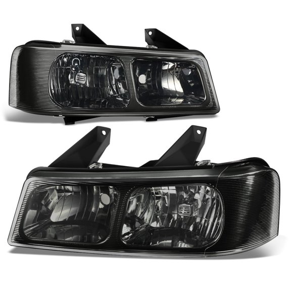 DNA Motoring For 03-24 Chevy Express GMC Savana 1500 2500 3500 4500 VAN Headlight Lamps Pair Smoked