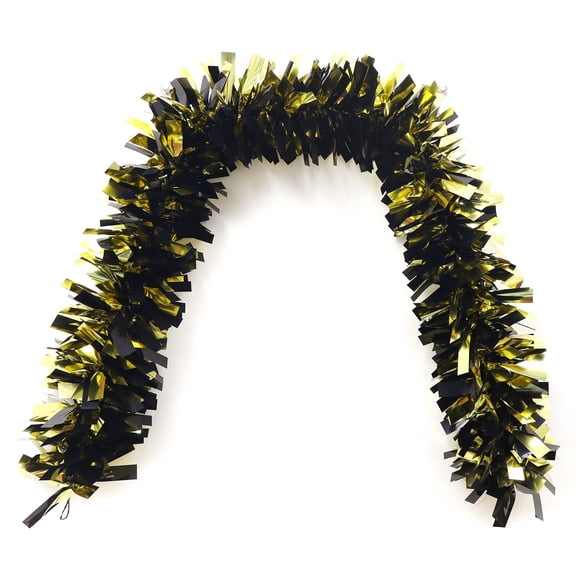 Large Tinsel Garland, Black and Gold, 6', Graduation by Way To Celebrate
