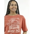 thumbnail image 4 of No Boundaries Boxy Cropped Graphic Tee with Short Sleeves, Women's, 4 of 5