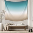thumbnail image 5 of Teal Beige Ombre Cream Large Tapestry for Bedroom Wall Hanging Tapestry,Modern Turquoise Abstract Art Aesthetics Ceiling Backdrop Tapestries Poster Blanket Wall Decor for Living Room 86" x 104", 5 of 8