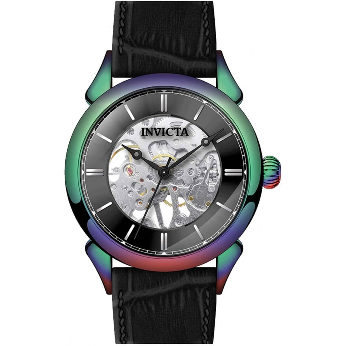 Invicta 38171 Men s Vintage Mechanical Iridescent Case Strap Watch Walmart