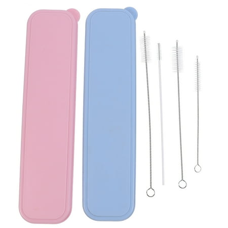 

1 Set of Straw Accessories Portable Straw Storage Boxes Straw Containers