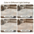 thumbnail image 7 of ODIKA 8'x10' Washable Area Rug Plush Geometric Large Neutral Gradient Block Farmhouse Beige for Dining Room, Office, Lounge, Non-Slip Chair-Friendly Mat, 7 of 7
