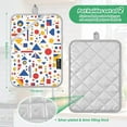 thumbnail image 6 of Yayeee Pot Holders Kitchen Heat Resistant with Pocket 7"x9.8" Cotton Oven Cooking Hot Pads, Simple Shapes, 6 of 7