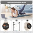 thumbnail image 3 of Reloj inteligente kececo integrado Alexa GPS VO2 Max HRV dorado 43 mm, 3 of 9