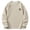 Beige, variant on Annhoo Tops for Men Plus Size Pattern Long Sleeve Crew Neck Casual Pullover Outdoor Comfy Blouse Trendy Loose Sweatshirts