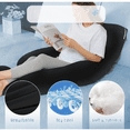 thumbnail image 3 of Shaped Pregnancy Pillow for Sleeping - Full Body Maternity Support Pillow with Cooling Removable Cover - Comfort for Back, HIPS, Legs, Belly - 57 Inch for Pregnant Women, Black, 3 of 6