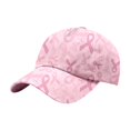 thumbnail image 4 of bravefron Cancer Awareness Gift Cap Washed Distressed Trendy Design Adjustable Baseball Hat for Women Men Friends Family Breathable Lightweight Durable Awareness Cap, 4 of 4