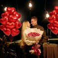 thumbnail image 3 of Broeify Globos de corazón rojos de foil mylar, 32 piezas, 46 cm, 3 of 6