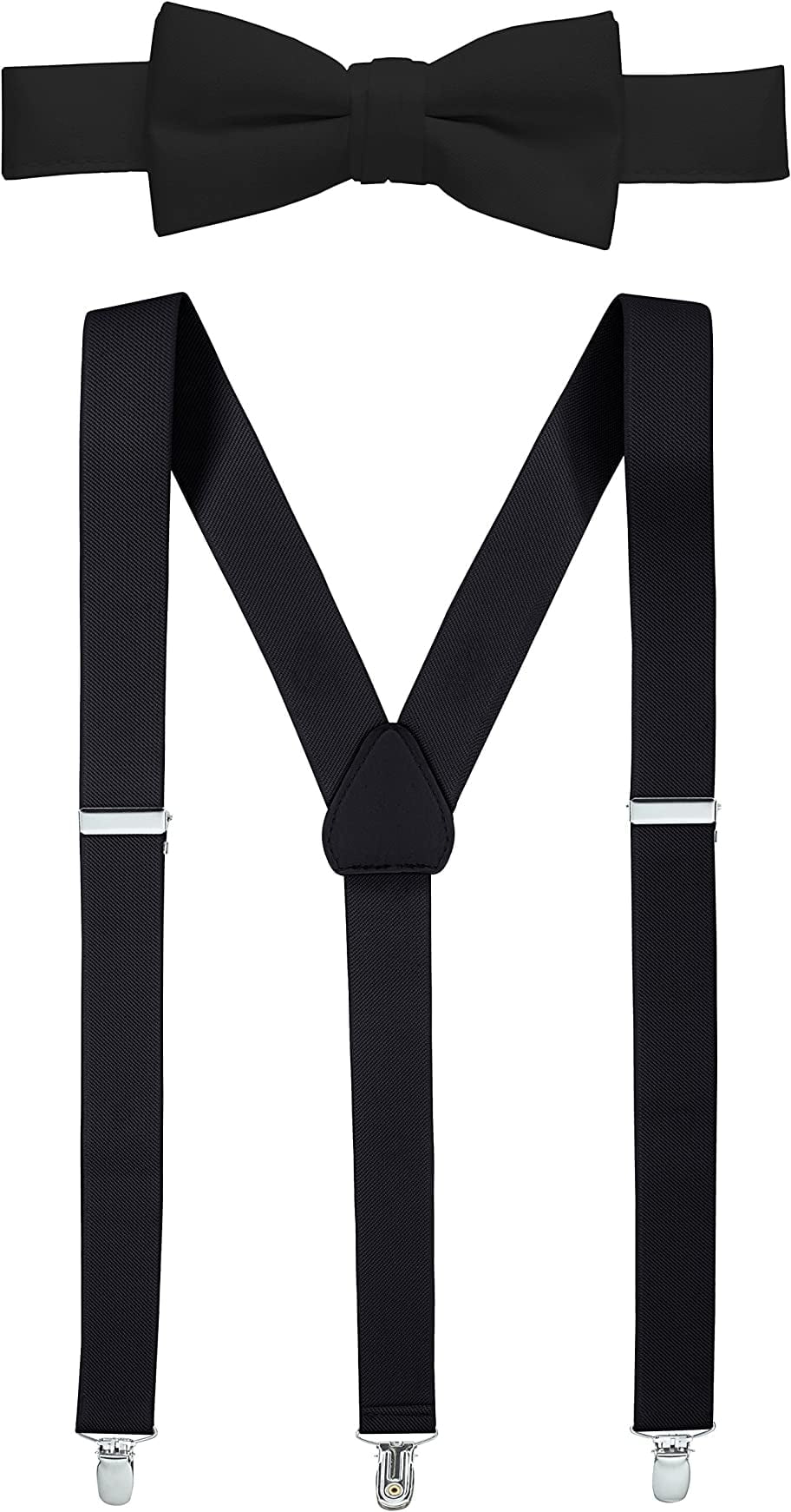 Pre-tied Bow Tie With Skulls & Crossbones Print – Adjustable Elastic Clip-On, Classic Style - View #2