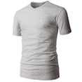 thumbnail image 2 of H2H Mens Summer Casual V-Neck Button Cuffs Cardigan Short Sleeve T-Shirts ASHGRAY US M/Asia L (CMTTS0197), 2 of 6